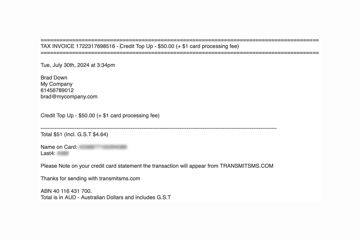 Sending invoices to email
